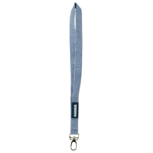 Gingham Aggies Lanyard Navy White